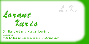 lorant kuris business card